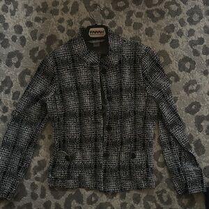 Women's Black and White Jacket